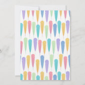 Ei u. bunte Feder-Zwillings-Babyparty Einladung (Rückseite)