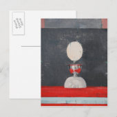 Ei über rot und schwarz postkarte (Vorne/Hinten)