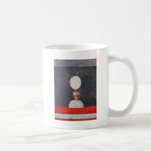 Ei über Rot und Schwarzem Kaffeetasse (Rechts)