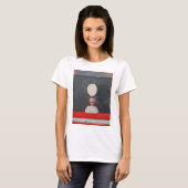 Ei über Rot und Schwarzem T-Shirt (Vorne ganz)