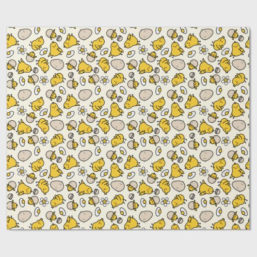 Ei und Küken Geschenkpapier (Flach)