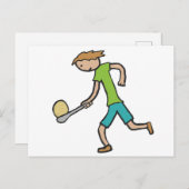 Ei- und Löffelrennen Postkarte (Vorne/Hinten)