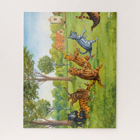 Ei und Spoon Race von Louis Wain Puzzle (Vertikal)