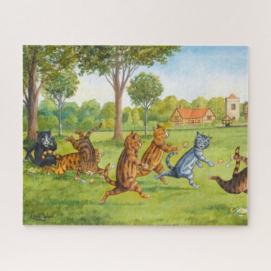 Ei und Spoon Race von Louis Wain Puzzle (Horizontal)