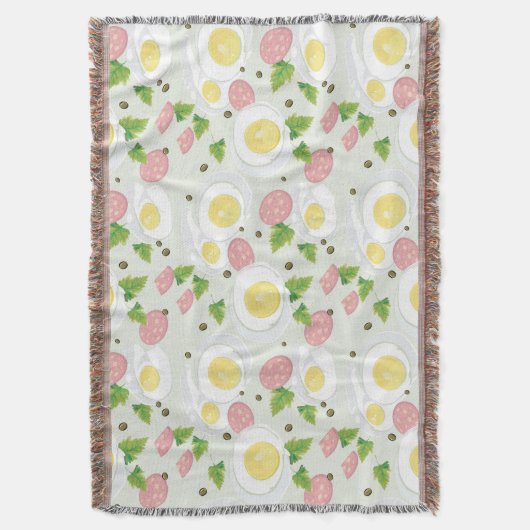 Ei-und Wurst-Muster Decke (Vorderseite Vertikal)