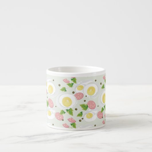 Ei-und Wurst-Muster Espressotasse (Vorderseite)