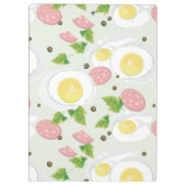 Ei-und Wurst-Muster Klemmbrett (Rückseite)