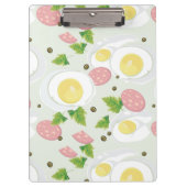 Ei-und Wurst-Muster Klemmbrett (Vorderseite)