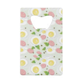 Ei-und Wurst-Muster Kreditkarten Flaschenöffner (Rückseite)