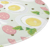 Ei-und Wurst-Muster Schneidebrett (Ecke)