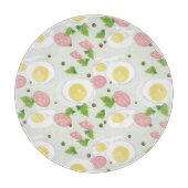 Ei-und Wurst-Muster Schneidebrett (Vorderseite)