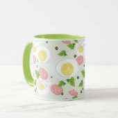 Ei-und Wurst-Muster Tasse (Vorderseite Links)