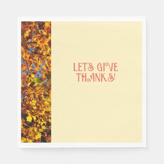 Ei White Dinner Happy Dank geben Serviette (Vorderseite)