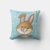 Ei zitierend Ei Hunt Kids Blue Throw Kissen (Vorderseite)