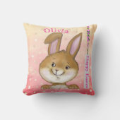 Ei zitierend Ei Jagd Kinder rosa Kissen (Vorderseite)