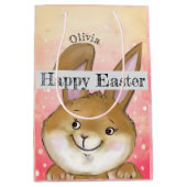 Ei zitierend Ei Jagd Kinder rosa Mittlere Geschenktüte (Vorderseite)