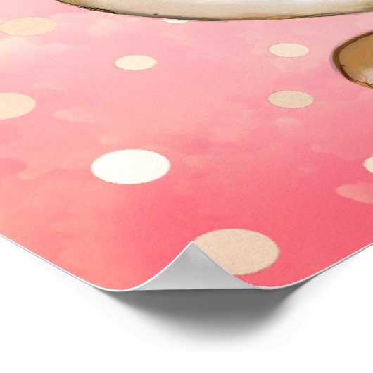 Ei zitierend Ei Jagd Kinder rosa Poster (Ecke)