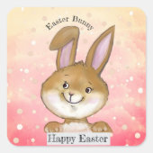 Ei zitierend Ei Jagd Kinder rosa Quadratischer Aufkleber (Vorderseite)