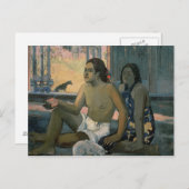 Eiaha Ohipa oder Tahitians in einem Raum, 1896 Postkarte (Vorne/Hinten)