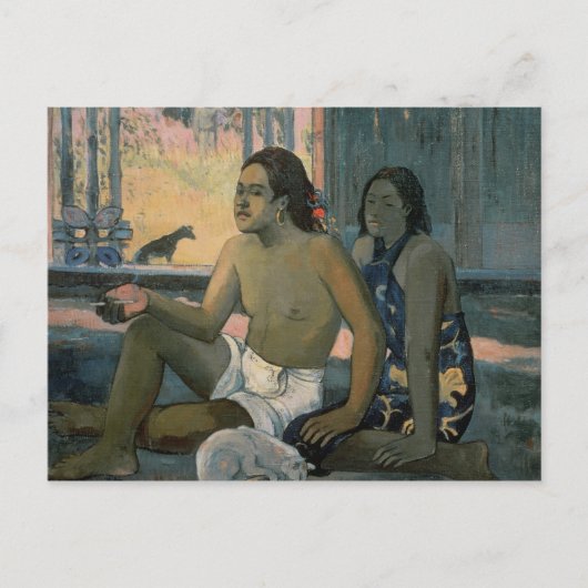Eiaha Ohipa oder Tahitians in einem Raum, 1896 Postkarte (Vorderseite)