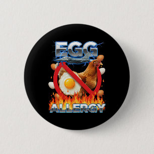 Eiallergie Eifrei Lustiges Huhn Nahrungsmittelalle Button