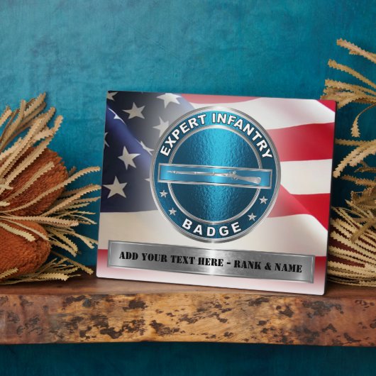 EIB Expert Infantryman Abzeichen Fotoplatte (Seite)
