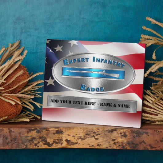 EIB Expert Infantryman Abzeichen Fotoplatte (Seite)