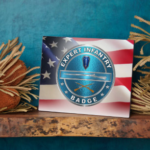 EIB Expert Infantryman Abzeichen Fotoplatte