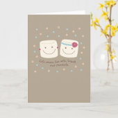 Eibisch-Freunde und Schokoladen-Gruß-Karte Karte (Gelbe Blume)