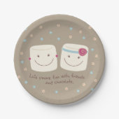 Eibisch-Freunde und Schokoladen-PapierTeller Pappteller (Vorderseite)