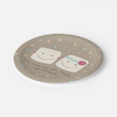 Eibisch-Freunde und Schokoladen-PapierTeller Pappteller (Schrägansicht)