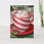 Eibisch-heiße Wanne Feiertagskarte (Vorderseite)