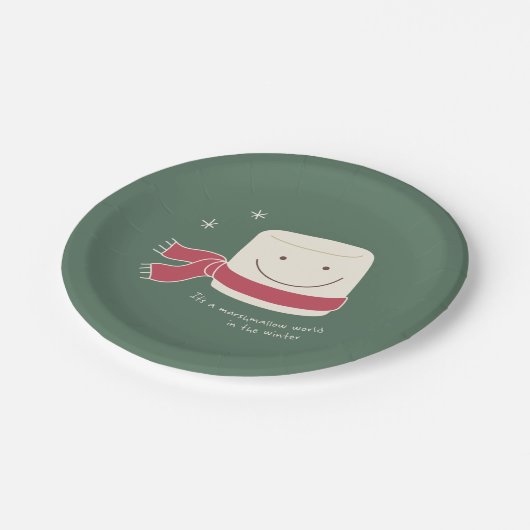 Eibisch-WeltweihnachtsParty-Papierplatte Pappteller (Schrägansicht)