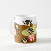 Eibische, die in der heißen Schokolade ertrinken Kaffeetasse (Vorderseite Links)