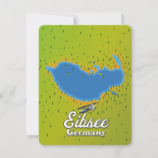 Eibsee Deutschland Reiseplakat. (Rückseite)