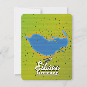 Eibsee Deutschland Reiseplakat.
