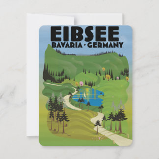 Eibsee Deutschland Reiseplakat.