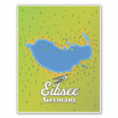 Eibsee Deutschland Reiseplakat. Aufkleber (Vorderseite)