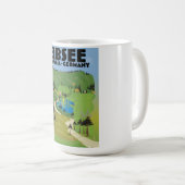 Eibsee Deutschland Reiseplakat. Kaffeetasse (VorderseiteRechts)