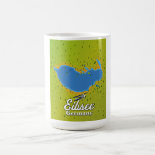 Eibsee Deutschland Reiseplakat. Kaffeetasse