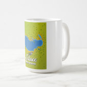 Eibsee Deutschland Reiseplakat. Kaffeetasse (VorderseiteRechts)