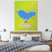 Eibsee Deutschland Reiseplakat. Leinwanddruck (Insitu (Schlafzimmer))