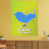 Eibsee Deutschland Reiseplakat. Leinwanddruck (Insitu (Wohnzimmer))