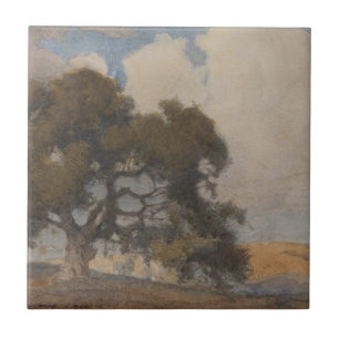 Eiche (1910) – Majestätisches Vintage-Aquarell Fliese