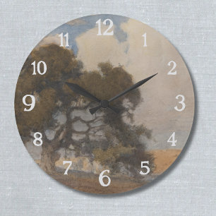 Eiche (1910) – Majestätisches Vintage-Aquarell Große Wanduhr