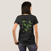Eiche, Blatt und Eichel T-Shirt (Schwarz voll)