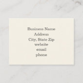 Eiche Blätter Acorns Botanischer Stift Zeichnend Visitenkarte (Rückseite)