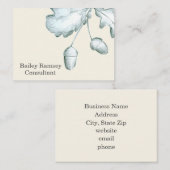 Eiche Blätter Acorns Botanischer Stift Zeichnend Visitenkarte (Vorne/Hinten)