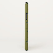 Eiche Blätter Muster Guacomole grau Case-Mate iPhone Hülle (Hinten/Rechts)