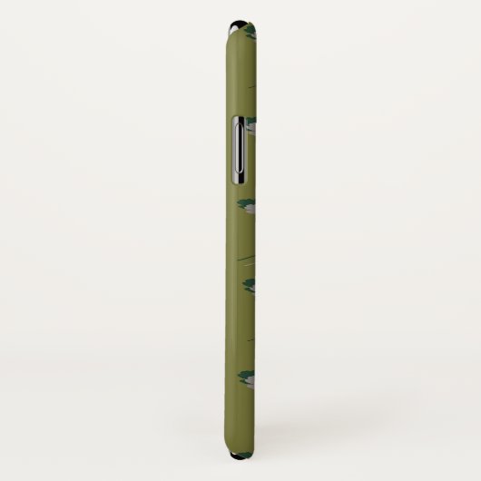 Eiche Blätter Muster Guacomole grau Case-Mate iPhone Hülle (Hinten/Rechts)